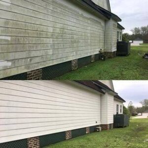 Power washing services in Gastonia, NC, cleaning home siding.